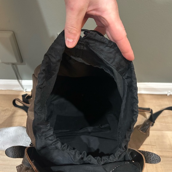 Handcrafted Brown Waxed Canvas Backpack with Leather Trim – Vintage Rucksack - Picture 2 of 8